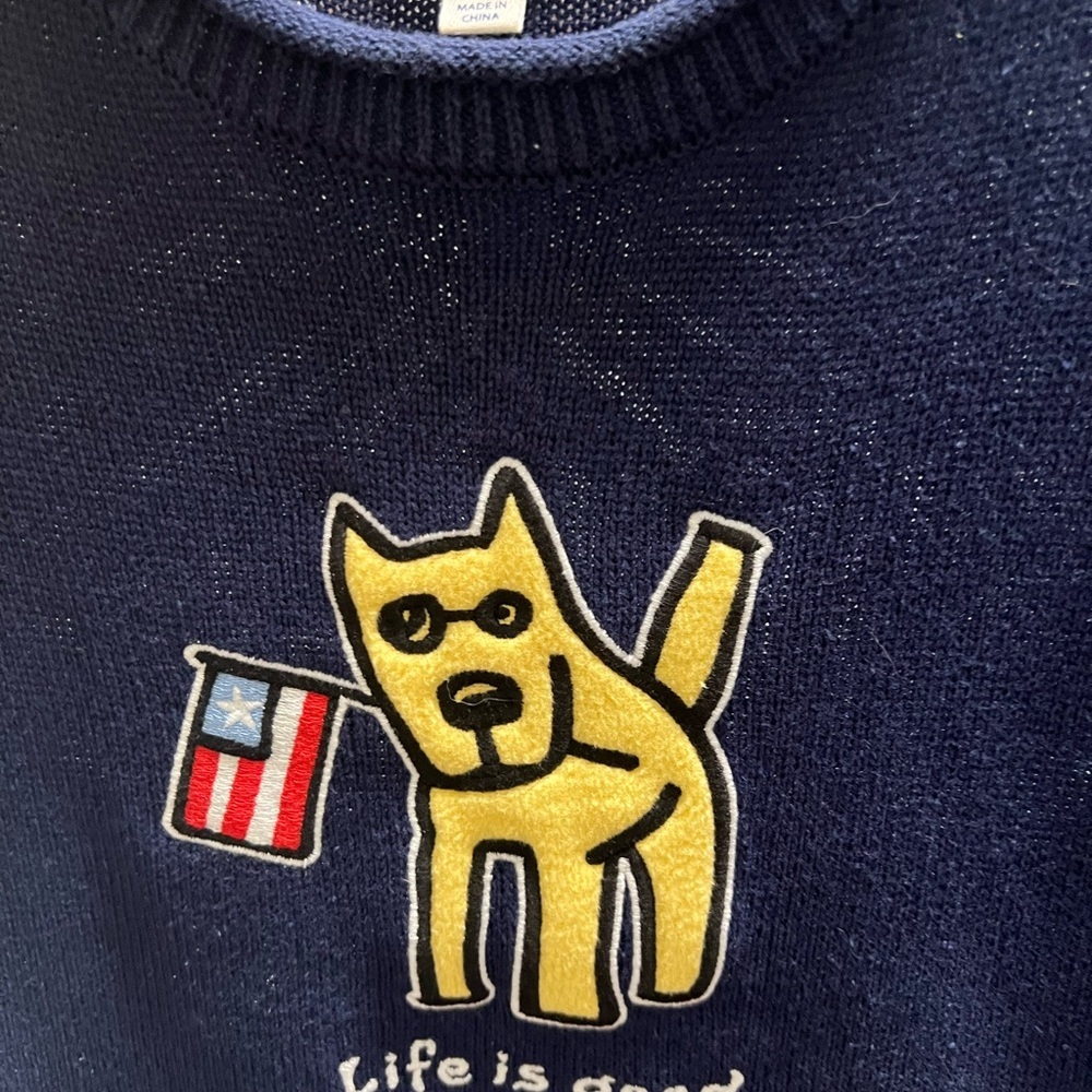 Life Is Good Navy Blue Sweater #120 - Picture 3 of 5